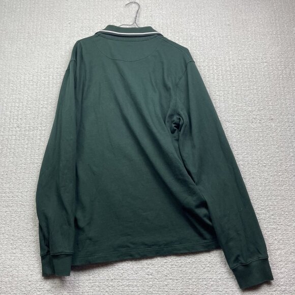 Rodd & Gunn Jumper Men L Forest Green Logo 1/4 Zip College Pullover Burnbridge - Picture 9 of 13